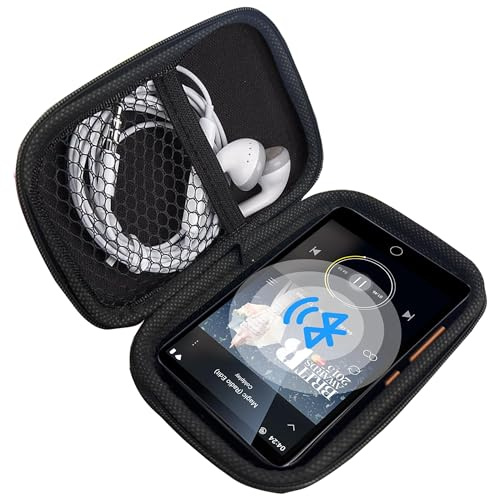 Blueshaweu Kompatibel mit ZAQE M505 Schutzhüllen, Reise- und Aufbewahrungshüllen, Hard Case Suitcase, kompatibel mit ZAQE M505 4 Zoll MP3-Player (schwarz)