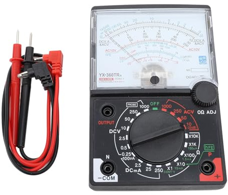 Analog Multimeter, YX 360TRn Mini Analog Multimeter Electric AC/DC Current OHM Decibels Voltage Voltmeter Ammeter with Test Leads for Field Work or Garage