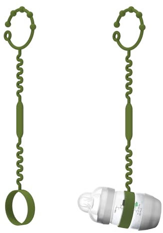 ETETOO Cup Catcher Baby - tiene lontano la bottiglia - ideale per passeggini e seggioloni - silicone alimentare - 2 confezioni - grigio