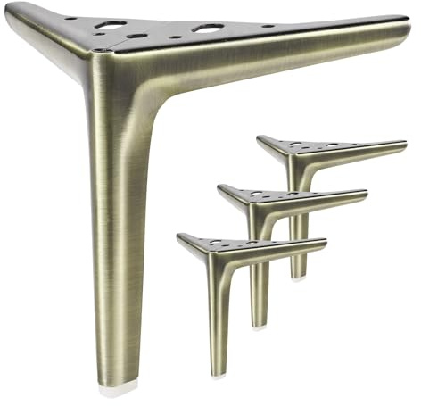 Anterrific Möbelbeine aus Gebürstete Antikbronze, 18 cm, 4 Stück, DIY-Ersatz für Sofa, Schrank, Couch, Ottomane, Tisch, Kommodenbeine