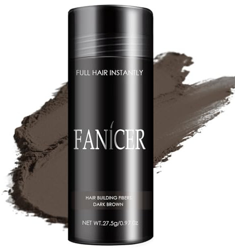 Polvere per capelli in fibra, Hair Fiber per l'infoltimento dei capelli, Polvere coprente per capelli, Uso per riempire i capelli diradati(Castano Scuro)