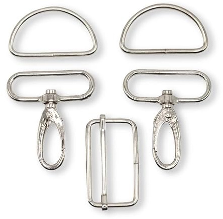 Slantastoffe Taschenzubehör Taschen Accessoires Set Metall Breite 40 mm