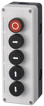 Druckknopfschalter IP65 440V 10A Stil 9 | selbstverriegelnd, Schlüsselschalter, mit Kabelverschraubungen, für automatische Toröffner.