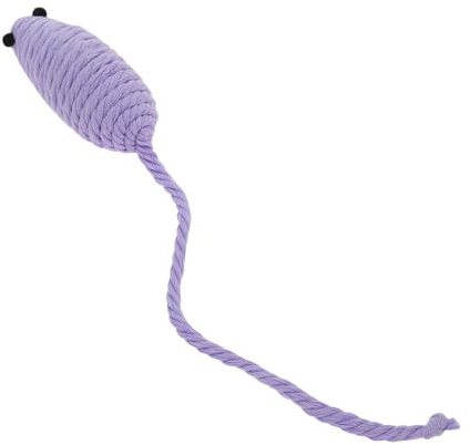 CAPASTEC Katze Spielt Ball Mit Glocke Drinnen, Interaktive Katzenbälle Für Drinnen, Sichere Zahnreinigungs-Kau-Bälle Für Katzen, 20cm Kitten Ball Für Spielzeit Lila