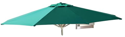 TRGCJGH Ombrellone da Muro a Parete in Alluminio, Parasole da Giardino Esterno, con Inclinazione Regolabile, Balcone e Terrazzo(Size:2.5m(8.2ft),Color:Dark Green)
