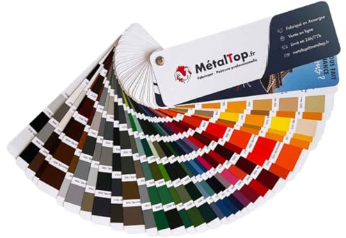 Nuancier Peinture Ral - Métaltop - Nuancier RAL universel – 191 couleurs de référence pour peinture mur, bois, métal, sol ou toiture.