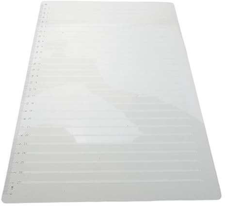 Operitacx Weiches Lineal 27 Reihen 1cm Abstand Schablone aus Kunststoff Zeichenschablone für Gerade Linien Prüfungen Schüler Zeichenhilfe