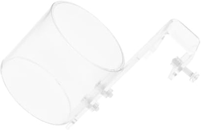 CATIEBYE Fish Feeder Ring Acrylic Anti-Scatter Fish Feeding Dish with Suction Straw for Beginner Betta and Shrimp Aquarium Feeder Accessories
