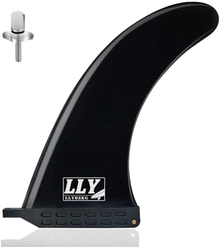 LLYDZKG 9'' SUP Single Center Fin with No Tool Fin Screw, Fiberglass Reinforeced Nylon SUP Replacement Fins, Suitable for Longboard, Surfboard, Stand Up Paddle (LLY-F902)