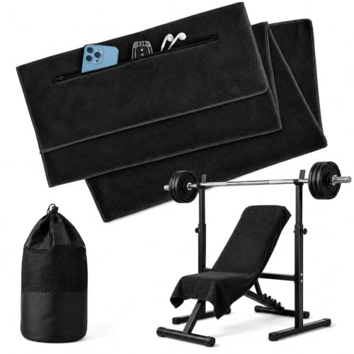 YYAQZD Fitness Handtuch 135 x 50 cm mit Ventiliertem Reißverschlussbeute | Mikrofaser Sporthandtuch, Ultra Saugfähig Gym Handtuch, Groß Fitnesshandtuch für Fitnessstudio Yoga Outdo