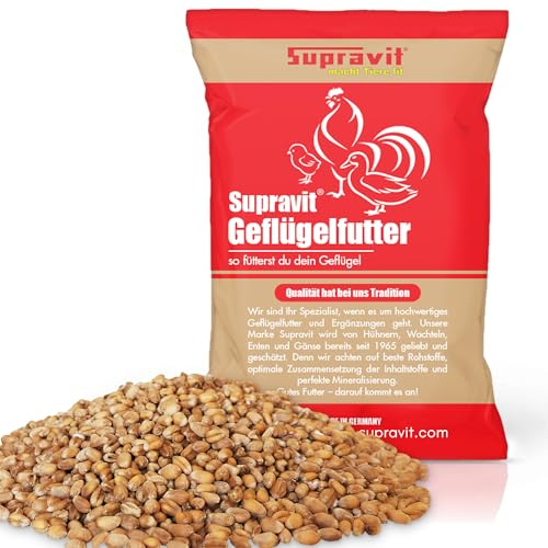 Supravit Weizen Futterweizen 25kg – Regionales Futtergetreide | aus deutscher Landwirtschaft | Premium Einzelfuttermittel & Körnerfutter für Tauben, Vögel, Wildvögel, Nager & Geflügel
