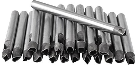 Poinçon Creux en Cuir Kit, Jeu de 20 poinçons à motif, poinçon à fleurs de forme spéciale, d'outil de Trou de Poinçon Outils du Cuir Poinçons 5mm, pour Ceinture Bracelet Chaussures