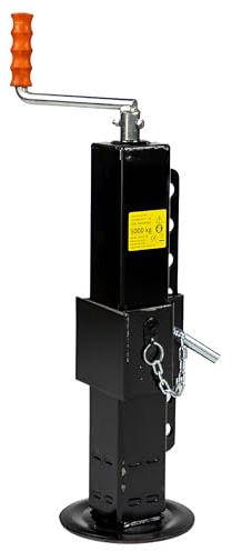Uzman - Béquille de remorque - Charge max. 5000 kg - Noir - Compatible avec Camionnette, Camion - Accessoire de remorquage