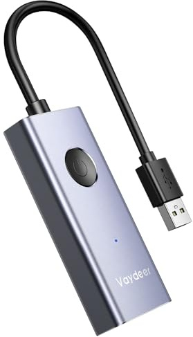 VAYDEER Metal USB Mouse Jiggler, S4 Mouse Mover with ON/Off Switch,Simulate Movement to Prevent The Computer from Entering Sleep Mode,Plug-and-Play,Driver-Free