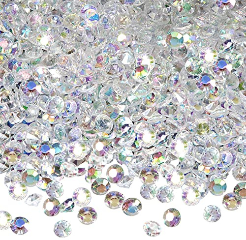 TOAOB 5000 Pezzi Cristalli Decorativi Dispersione 3 mm Colore AB Diamante Acrilico Coriandoli per Vasi Riempitivi Matrimonio Feste Compleanni Artigianato Decorazioni Tavoli