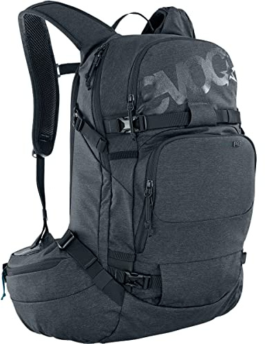 EVOC LINE PRO 20 Touring Backpack (protezione LITESHIELD PLUS, scomparto per vescica di idratazione, scomparto per valanghe, supporto per sci, supporto per snowboard, body hugging), nero