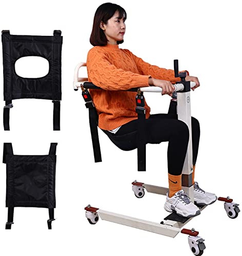 Patient Lift Transfer Chair for Home, Patient Transfer Aid Adjustable Height Wheelchair, Wheelchair to car Lift, Portable Wheelchair Lift, Toilet Aids for Disabled and Elderly