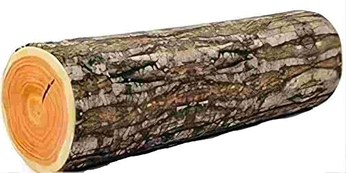MASINIES Cojín de tronco de árbol de madera natural, cojín suave para silla, creativo, redondo, grano, tocón, cojín decorativo (#2)