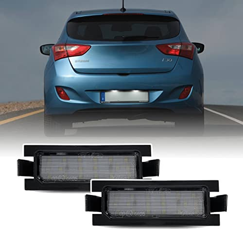 njssjd LED-Kennzeichenleuchte, kompatibel mit H.yundai i30 GD 2013–2016, Kia Ceed II 2012–2018, Xenon-weiße Kennzeichenleuchte, Tag-Lampe