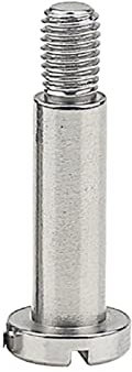 Edelstahl-Schulterbolzen, 1 Stück M2 M2,5 Edelstahl mit flachem Schlitz, 1-Wort-Schlitz, Positionierungsbegrenzungsschraube, Lagerbolzen (Farbe: Silber, Größe: D3,5 x 16-M2,5 x 4) (Farbe: Silber, (Co