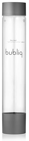 Flasche für bubliq drink carbonator, Wassersprudler Flasche, Matt grau, 1 Liter, elegantes & schlankes Design, BPA-frei