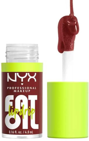 Nyx Professional Makeup Feuchtigkeitsspendender Lipgloss, Intensiver Glanz und bis zu 12 Stunden Pflege, Mit dickem Applikator, Nährende Öle, Fat Oil Lip Drip, Farbe: Inside Scoop, 1 Stück