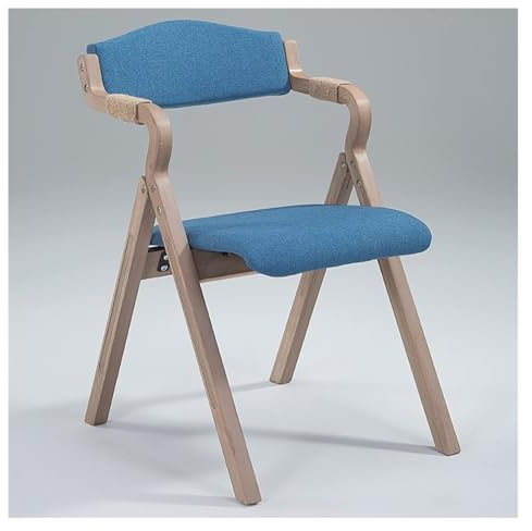 Klappstühle, Möbel, gepolsterter Holzstuhl, bequeme Esszimmerstühle, starke Belastung, Computer-Schreibtischstühle, Strand-Sonnenliege, ergonomischer Holzliegestuhl, Rückenlehne (blau)
