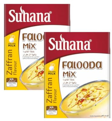 Suhana Spices Mix Powder - Curry Masala Recipe Mixes Casserole Seasoning Herbs - Simplifies & Speeds Up Cooking Process (Pack of 2, Suhana Falooda Mix Zaffran 200g)