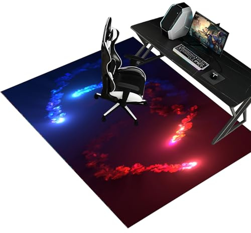 Schreibtischstuhl Unterlage - Bodenschutzmatte Bürostuhlunterlage Gaming Teppich- Bürostuhl Matte - Bodenschutz Bürostuhl Teppichschoner für Parkett Laminat Hartböden Teppichboden 80 x 120 cm