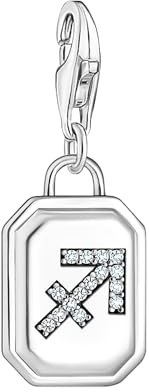 THOMAS SABO Charm-Anhänger Sternzeichen Schütze mit Steinen Silber 925 Sterlingsilber, Geschwärzt