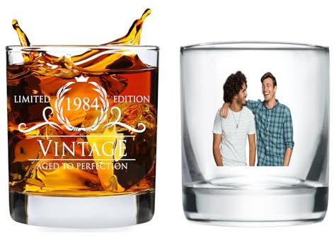 Seguire Personalisiertes Whisky Gläser mit Beliebigem Bild Foto Text Individuelle Geschenke für Sie Ihn 235ml/325ml (325ML)