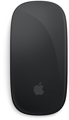Apple Ratón Magic Mouse: Recargable, con conexión Bluetooth y Compatible con el Mac y iPad; Negro, Superficie Multi-Touch (USB-C)