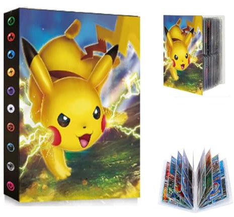 Card Binder for Pokemon, 4-Pocket Collection Card Holder, Card Album Case Folder, 30 Pages 240 Cards Capacity