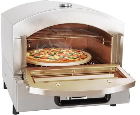 Four à Pizza D'IntéRieur – Faites Cuire Des Pizzas De 12 Po En Quelques Minutes – Four à Pizza De Comptoir Portable – Four à Pizza En Acier Inoxydable Avec Porte En Verre Pour Restaurants,Gas