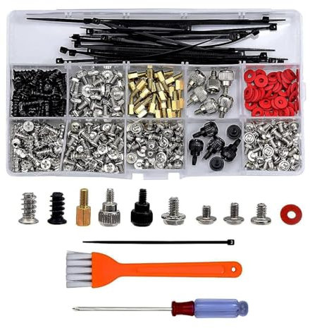 Personal Computer Screw,Pc Case Screws,Motherboard Standoffs for Hard Drive Pc Case Motherboard Fan Graphic,362PCS