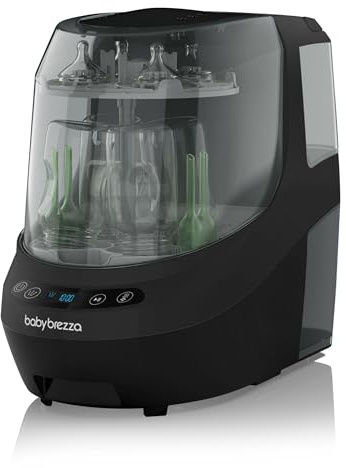 Baby Brezza Bottle Washer Pro Babyflaschenreiniger – Automatische Flaschenwaschmaschine für Babyflaschen – Reinigt, sterilisiert & trocknet – Mit HEPA-Filter, 20 Sprühdüsen & 6 Modi
