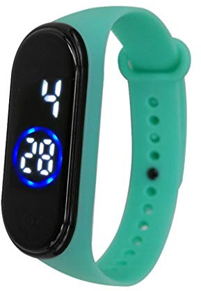 Digital handled LED sport silikon 50 m klocka unisex mode herrklocka Srpg29, Mörkgrön, En storlek