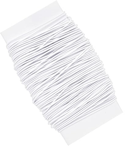 Nogeqi 1 Mm x 100 m Elastisches Band Für Armbänder Reißfest, Gummiband Für Armbänder Reißfest, Gummibänder Selber Machen Gummi Gummischnur Perlenschnur Halsketten, Schmuck Herstellung (Weiß)