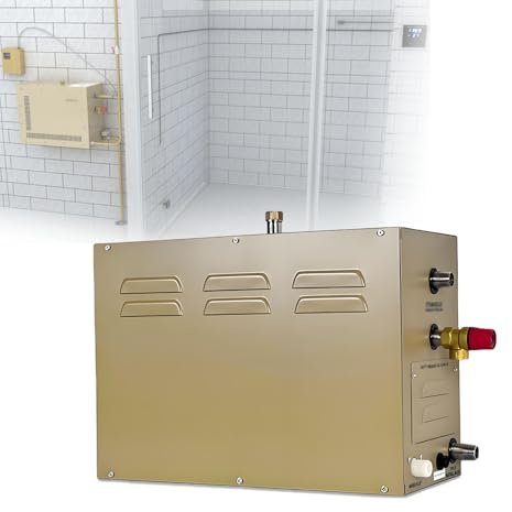 WTRYRN Shower Steam Generator,Commercial Self-Draining Steam Generator, Self-draining System, 12-Hour Timer 77-131℉,for Sauna SPA,Beauty Salons, Bathrooms 12KW