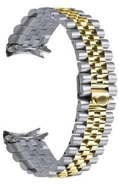 ROUHO Edelstahl Uhr Kette Faltschließe Zubehör Kratzfestes Uhr Armband für Rolex Datejust