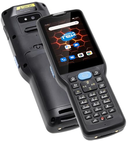 SIMPLETEK - Industrieller PDA Rugged (Barcode-Leser 1D/2D/QR) mit physischer Tastatur, 3,5 Zoll - Android 12, 4 GB RAM / 64 GB ROM, Dual SIM, 5200 mAh