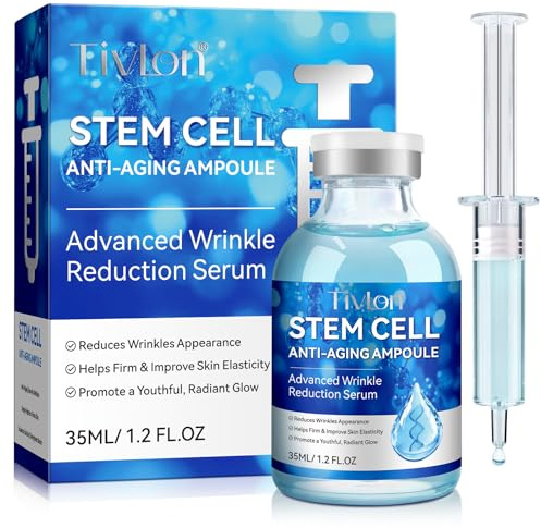 Stamcellsserum för ansikte och kropp, microneedling serum anti-aging ampull för rynkreducering och åtstramning av huden, fuktgivande ansiktsessens för användning med och utan mikroneedling