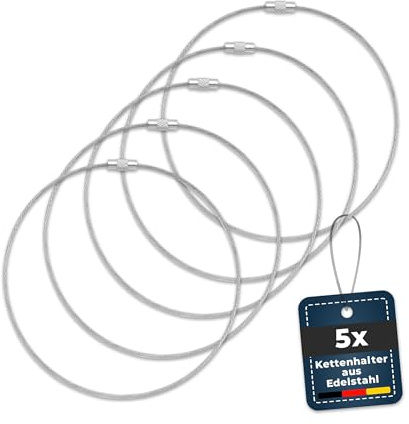 PYRUVAE 10 Stücks Heißwachs Kettenhalter aus Edelstahl 20 cm, Kettenwachs-Ringe/Ketten Ringe für Fahrradketten, zum sicheren Eintauchen ins Heißwachs, wiederverwendbare Drahtringe, Hot-Wax Zubehör