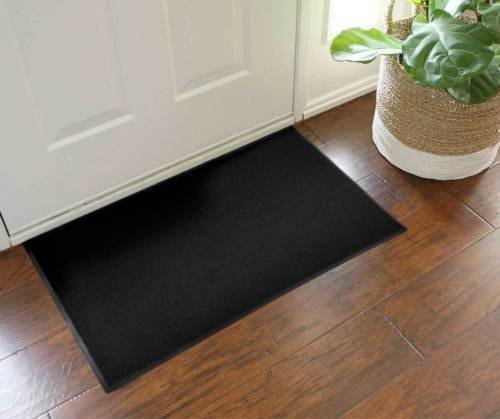 Luxberry® Premium Fußmatte/Sauberlaufmatte für Eingangsbereiche | Fußabtreter | Schmutzfangmatte in vielen Größen als Türvorleger Innenbereich und Außenbereich (Schwarz, 60 x 90 cm)