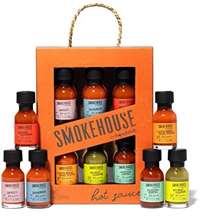 Thoughtfully Gourmet, collection de sauces piquantes Global Traveler - Coffret 6 saveurs | 6 sauces chili d'inspiration internationale à déguster - cadeau original pour amateurs de piquant