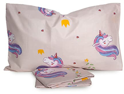 Novia Completo Lenzuola Unicorno Singolo Una Piazza V421 Rosa