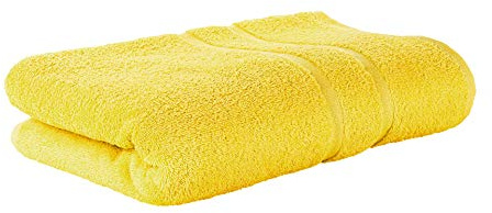 Premium Frottee Badetuch 100x150 cm in gelb von StickandShine in 500g/m² aus 100% Baumwolle