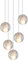 KJLARS Iluminación colgante Lámparas de araña LED contemporánea Candelabros en altura adecuados para sala de estar Mesa de comedor Escalera Dormitorio Lámparas de techo Lámpara colgante 5 luces