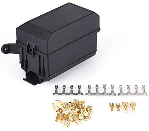 Tiardey 6 manières Bo?Te de Support de fusible de Relais de Lame de avec des bornes de Pelle pour la Marine de Voiture