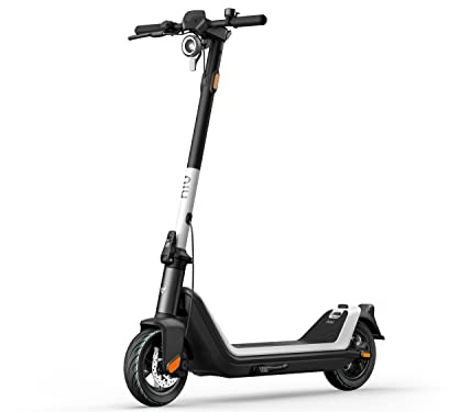 NIU KQi3 Sport E-Scooter mit Deutscher Straßenzulassung (max. 20km/h, bis zu 40km Reichweite, bis zu 15% Steigung, 9,5 Luftreifen, max. 100kg Belastung, Display & App, klappbar) Weiß/Anthrazit